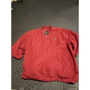 Monterey Club Golf Pullover Short Sleeve Shirt Size XL Pockets Red Extra Large